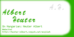 albert heuter business card